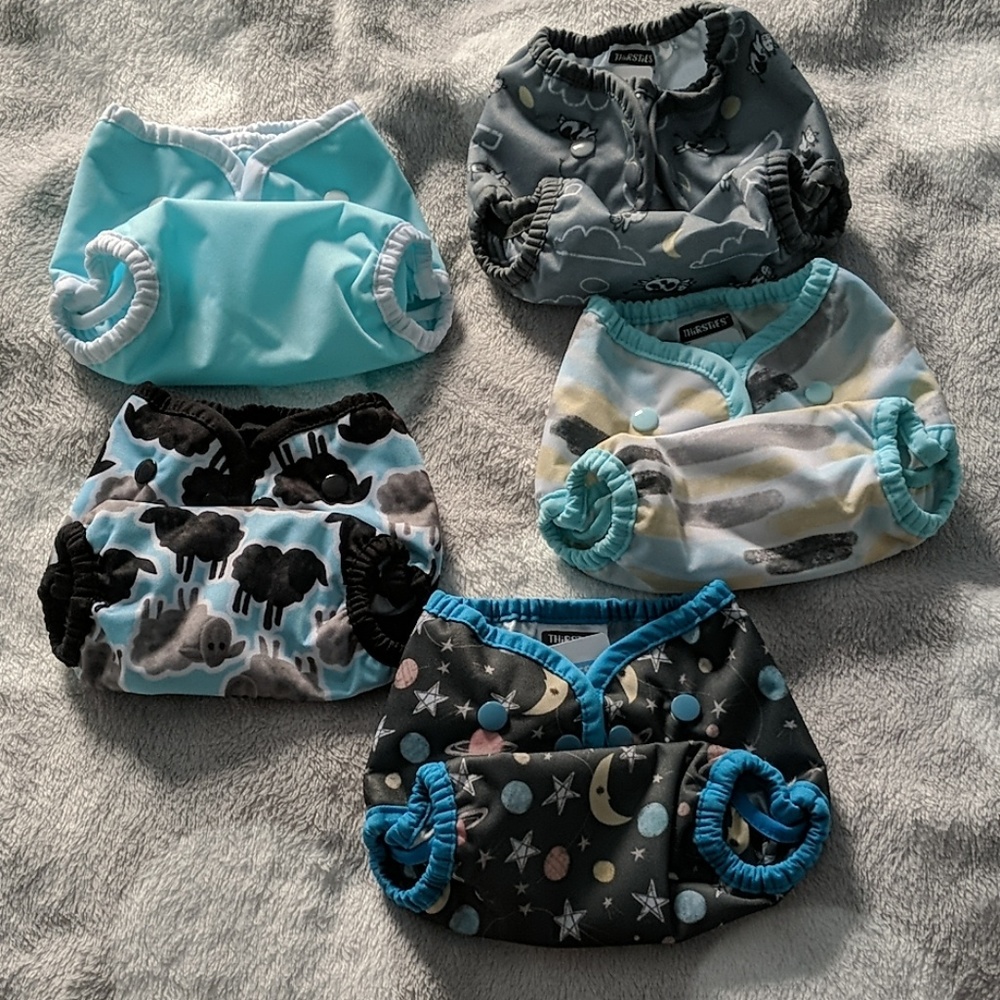 NWT Set of 5 Thirsties Duo Wrap snap diaper covers
